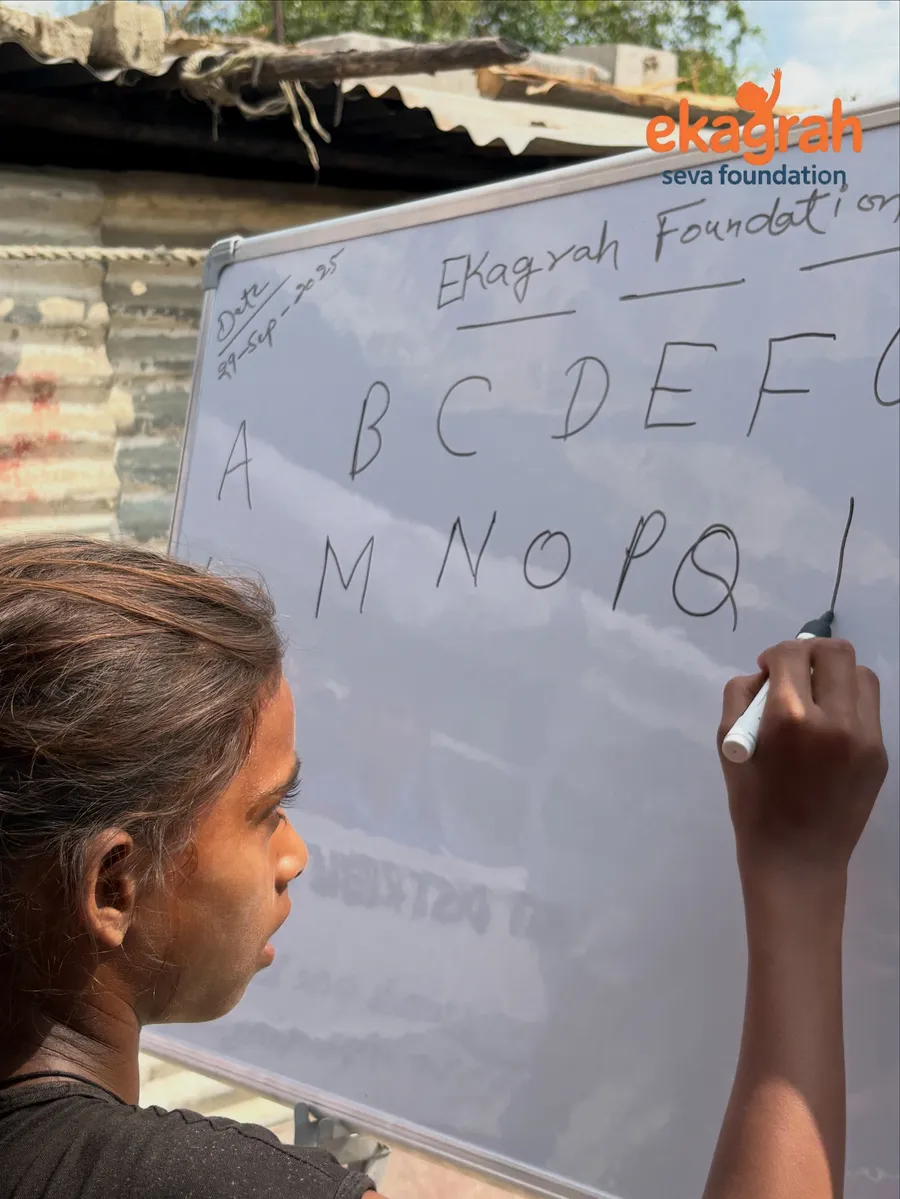 A child at an Ekagrah classroom