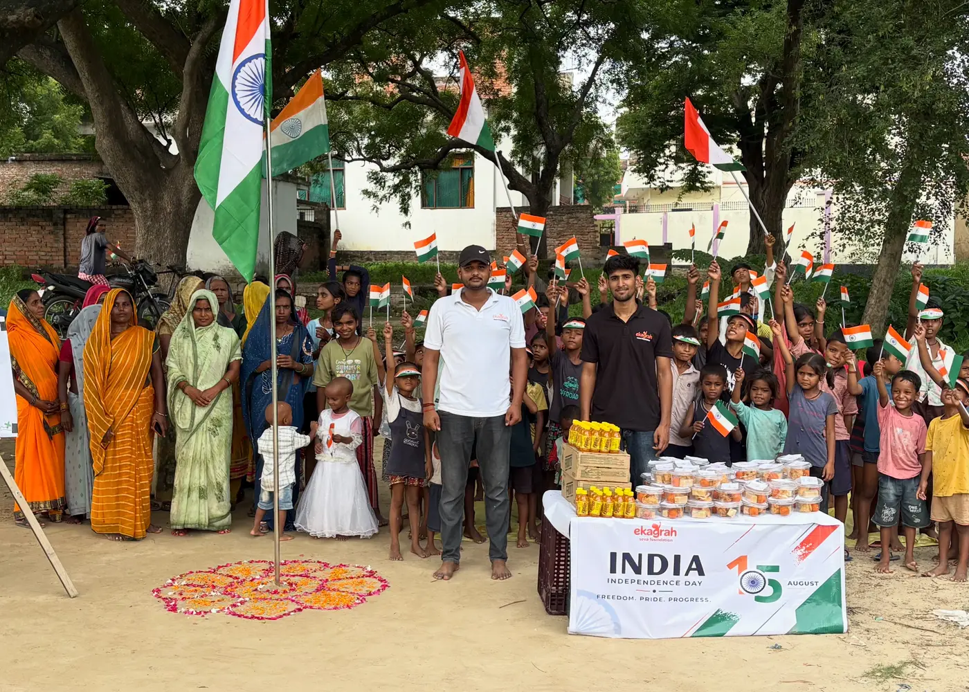Children at an Ekagrah community celebration